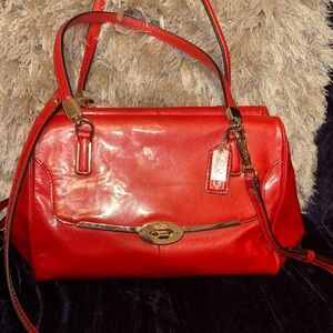 Coach Red Leather Satchel